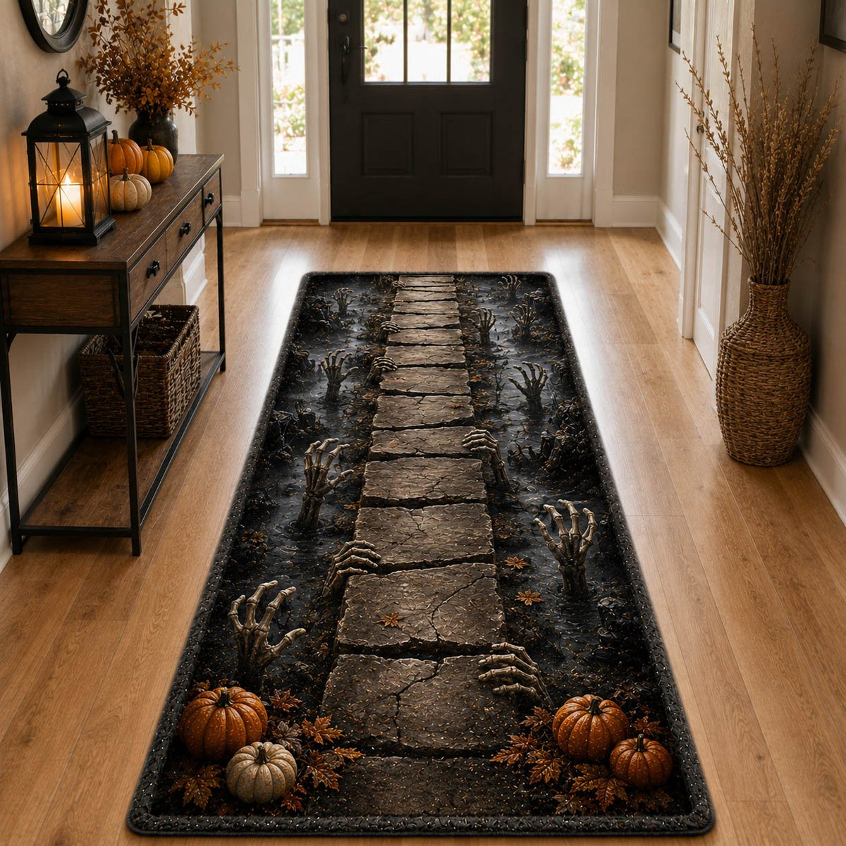 Zombie Bridge Runner Carpet Runner Rug - Cute Pet Design | Animal Printed Runner Rug