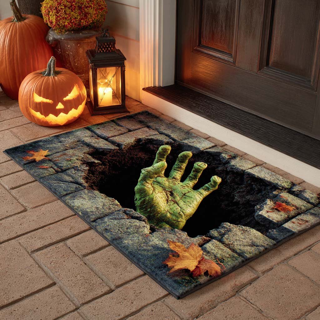 Zombie Hand Doormat - Nature Design | Printed Welcome Doormat