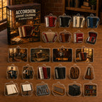 Accordion advent calendar box and 24 printed acrylic music charms