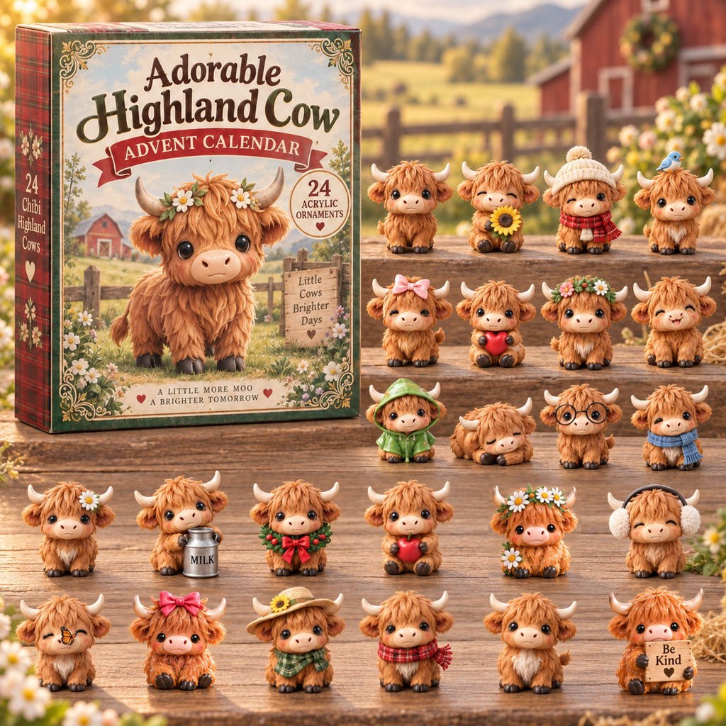 Adorable Highland Cow advent calendar