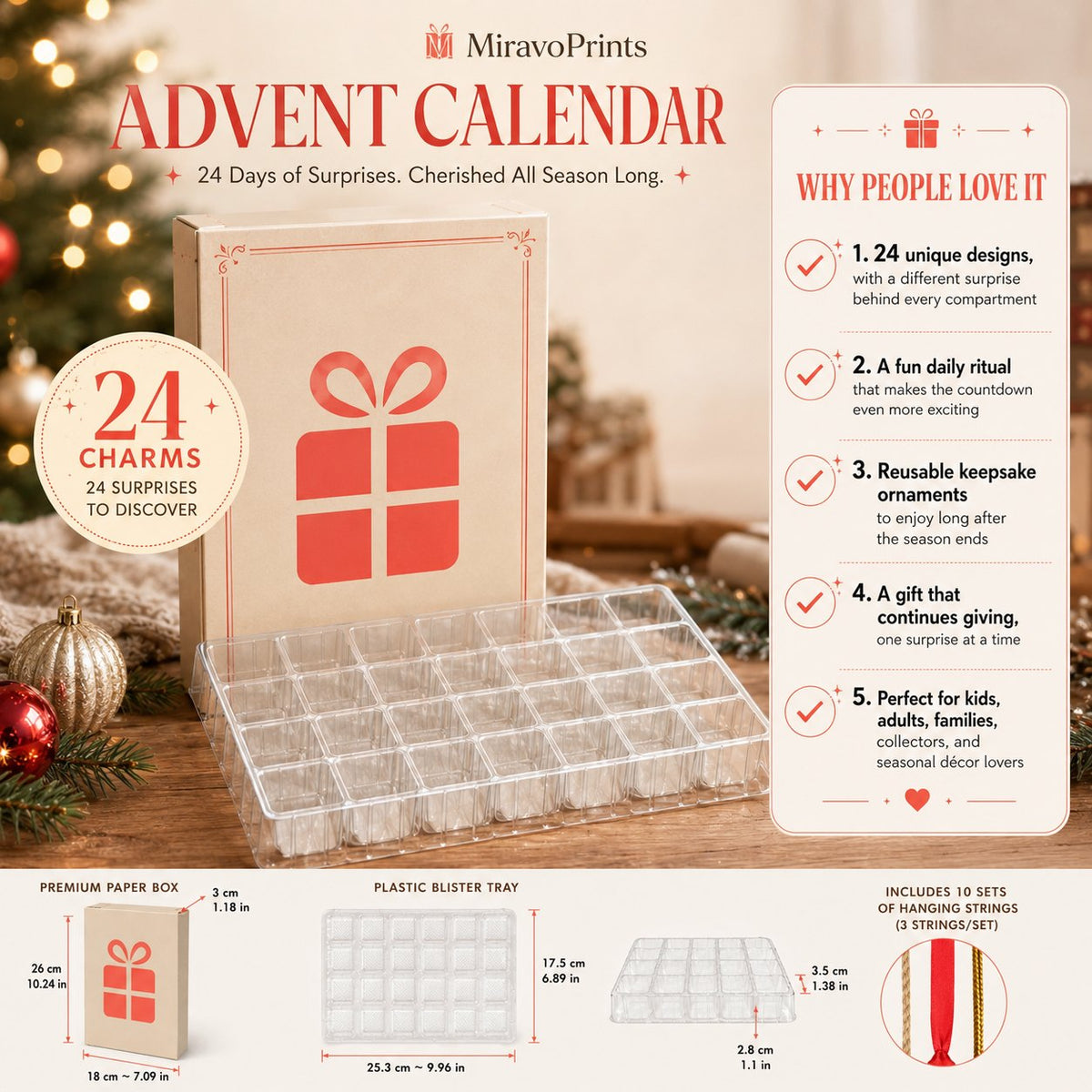 Advent calendar size and contents