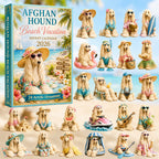 Afghan Hound Beach Vacation advent calendar