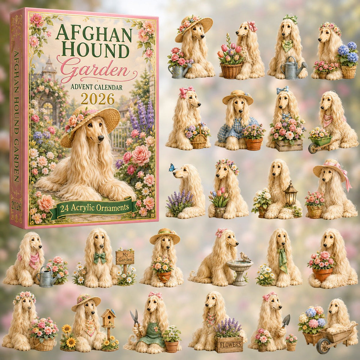Afghan Hound Garden advent calendar