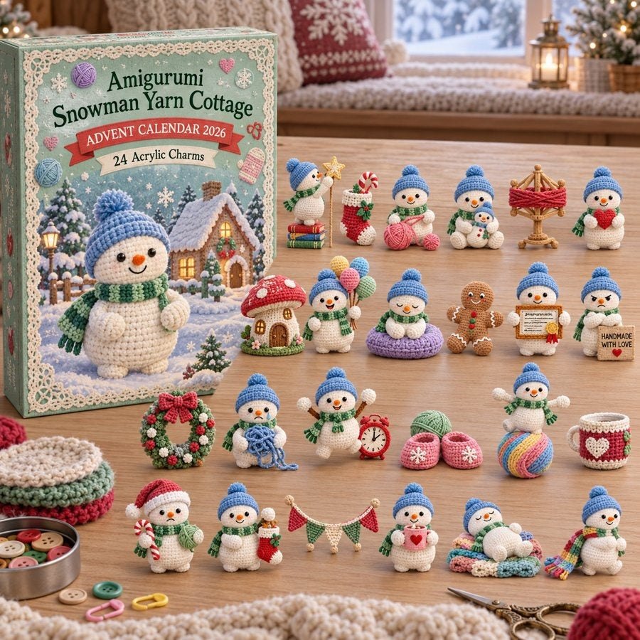 Amigurumi Snowman Yarn Cottage advent calendar