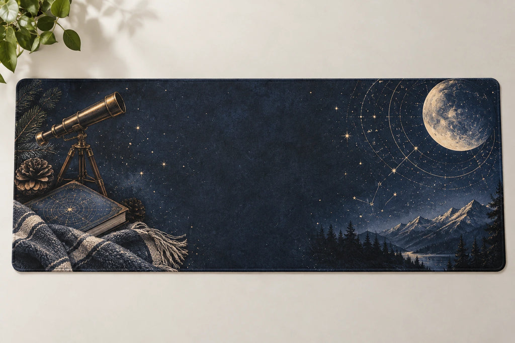 Astronomy Reader Cabin Chapter Desk Mat with printed dimensional artwork