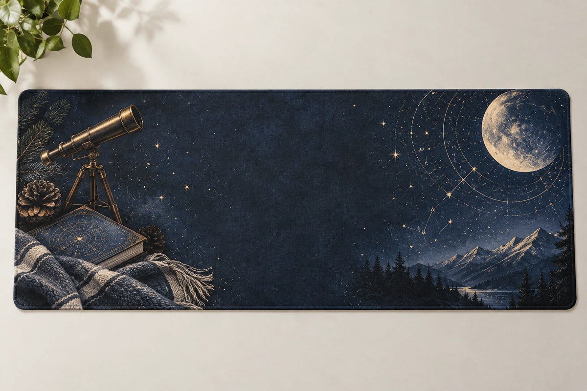 Astronomy Reader Cabin Chapter Desk Mat with printed dimensional artwork