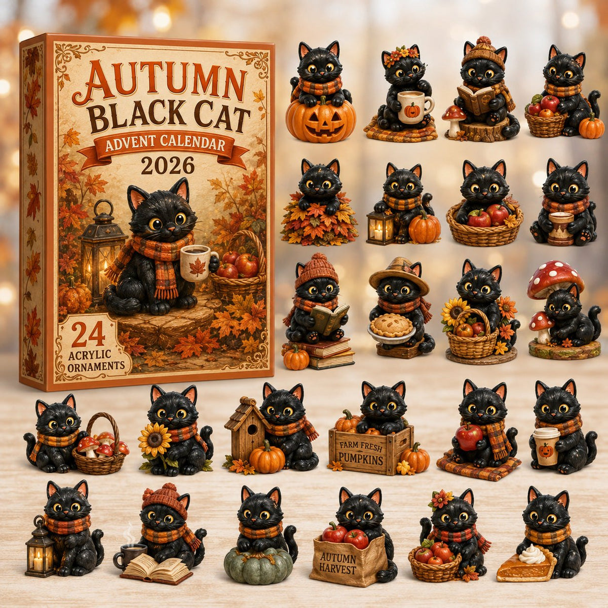 Autumn Black Cat advent calendar