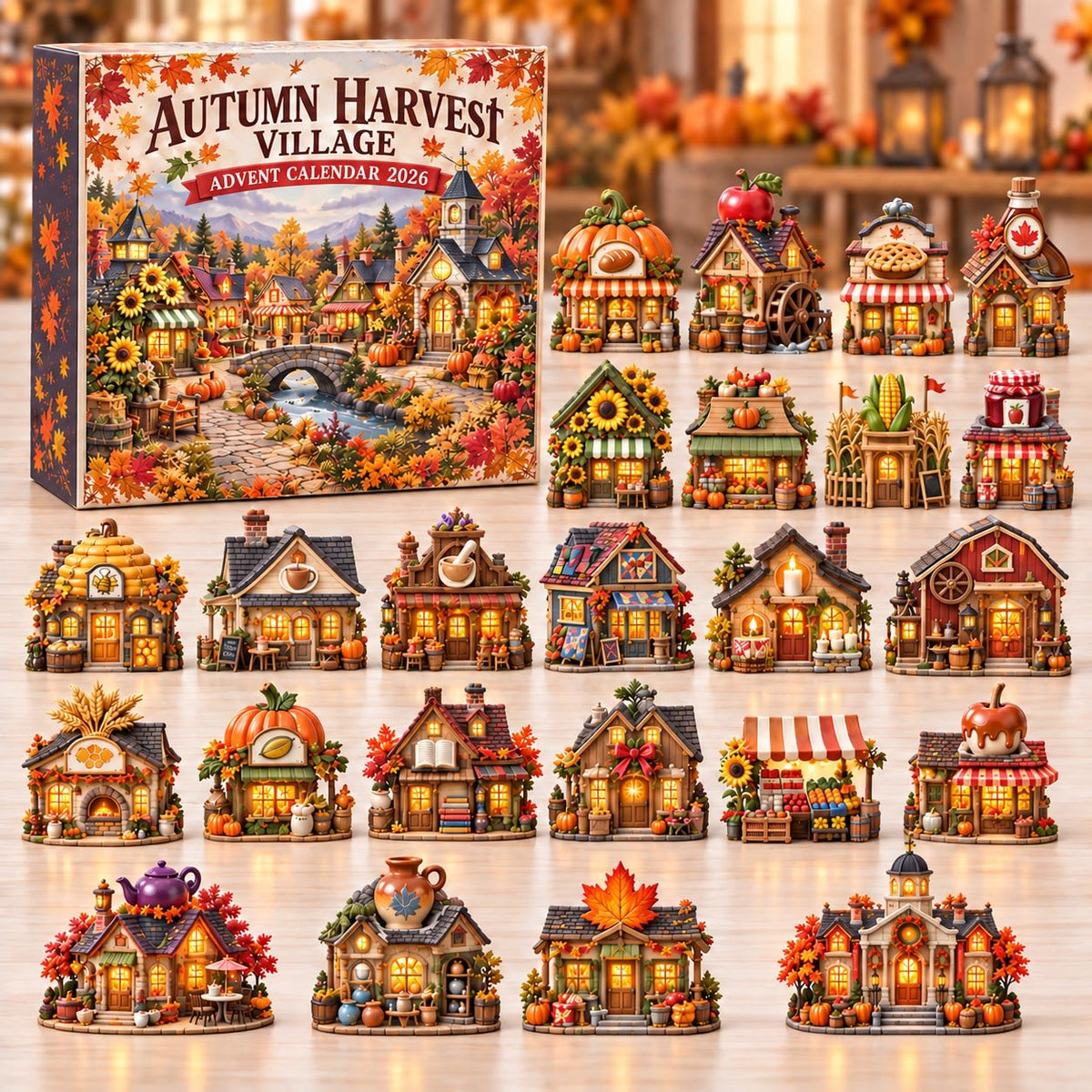 Autumn Harvest Village advent calendar