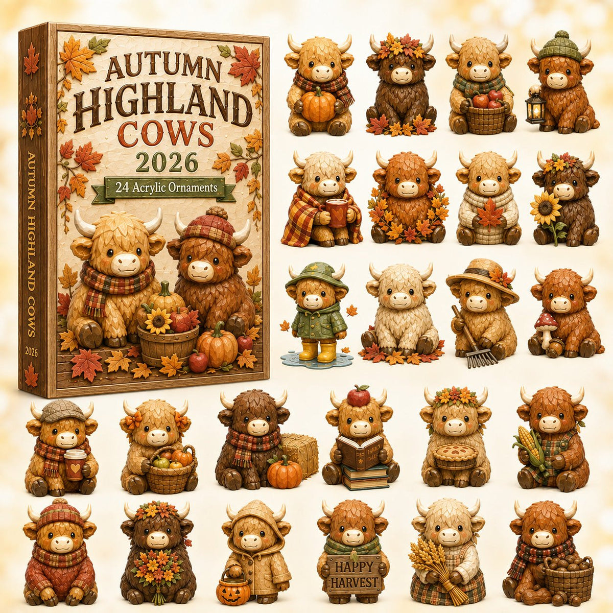 Autumn Highland Cows advent calendar