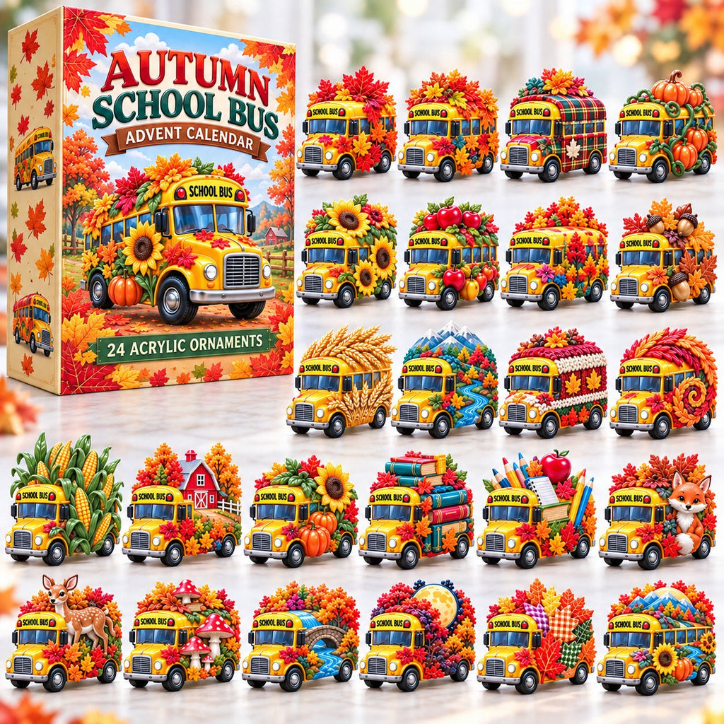 Autumn School Bus advent calendar