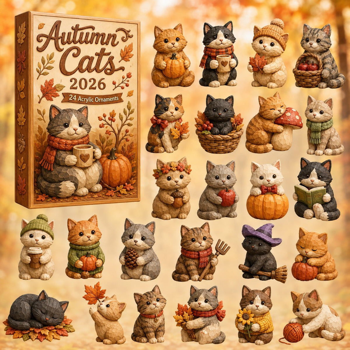 Autumn Season Cat advent calendar
