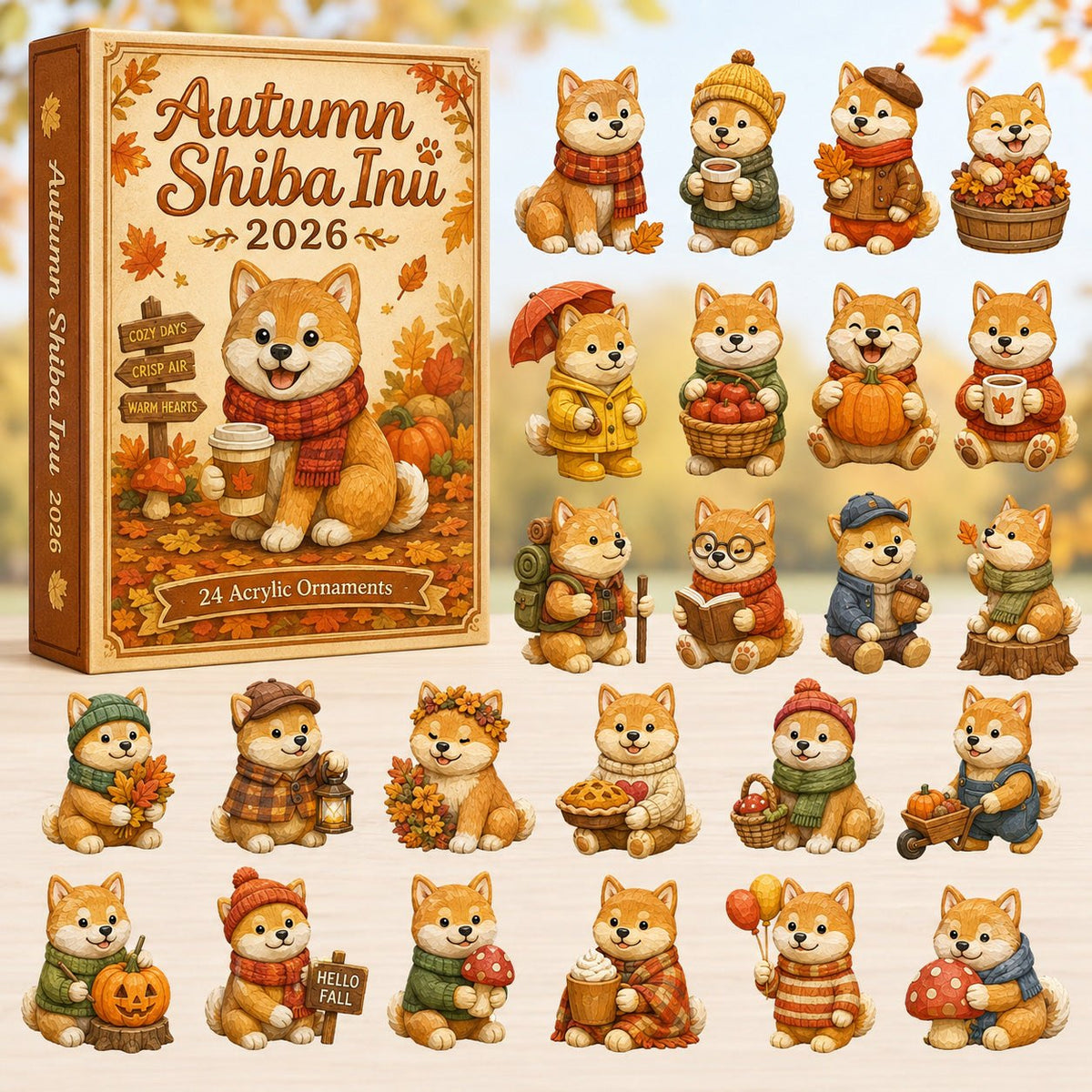Autumn Shiba Inu advent calendar