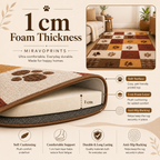 Wildflower Sunflower area rug - home decor room setting with non-slip backing