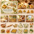 Baklava Making advent calendar box and 24 printed acrylic bakery charms
