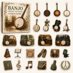 Banjo advent calendar with 24 printed acrylic music charms