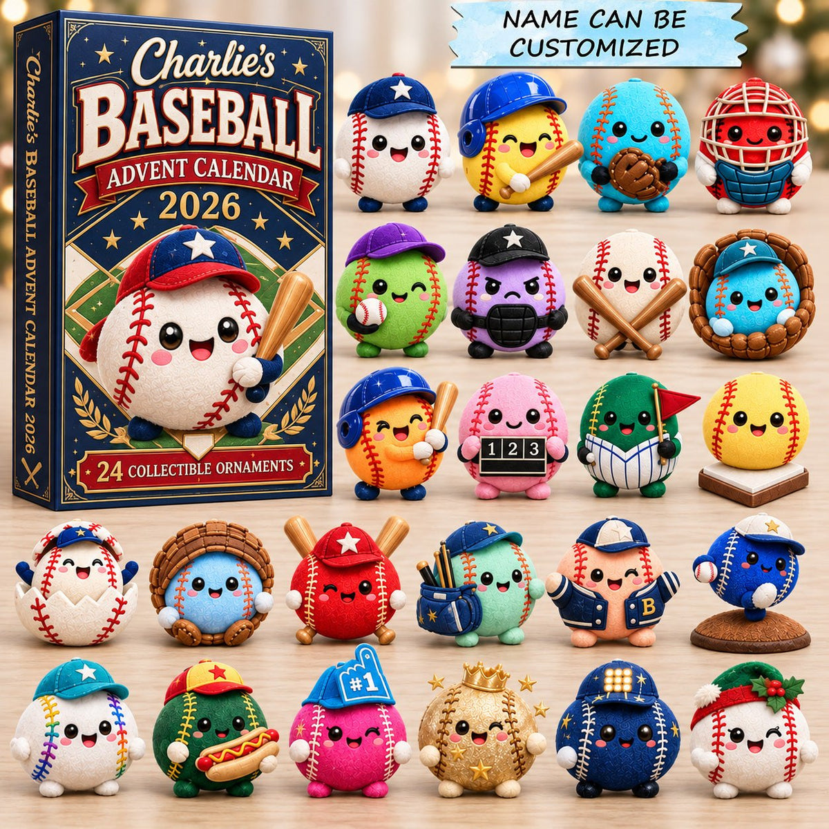 Baseball Dumpling Friends advent calendar