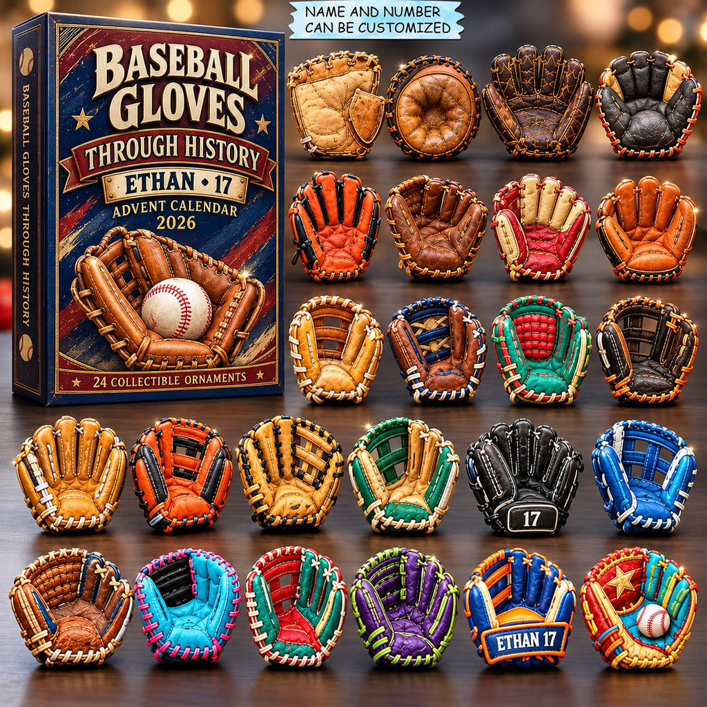 Baseball Gloves Through History advent calendar