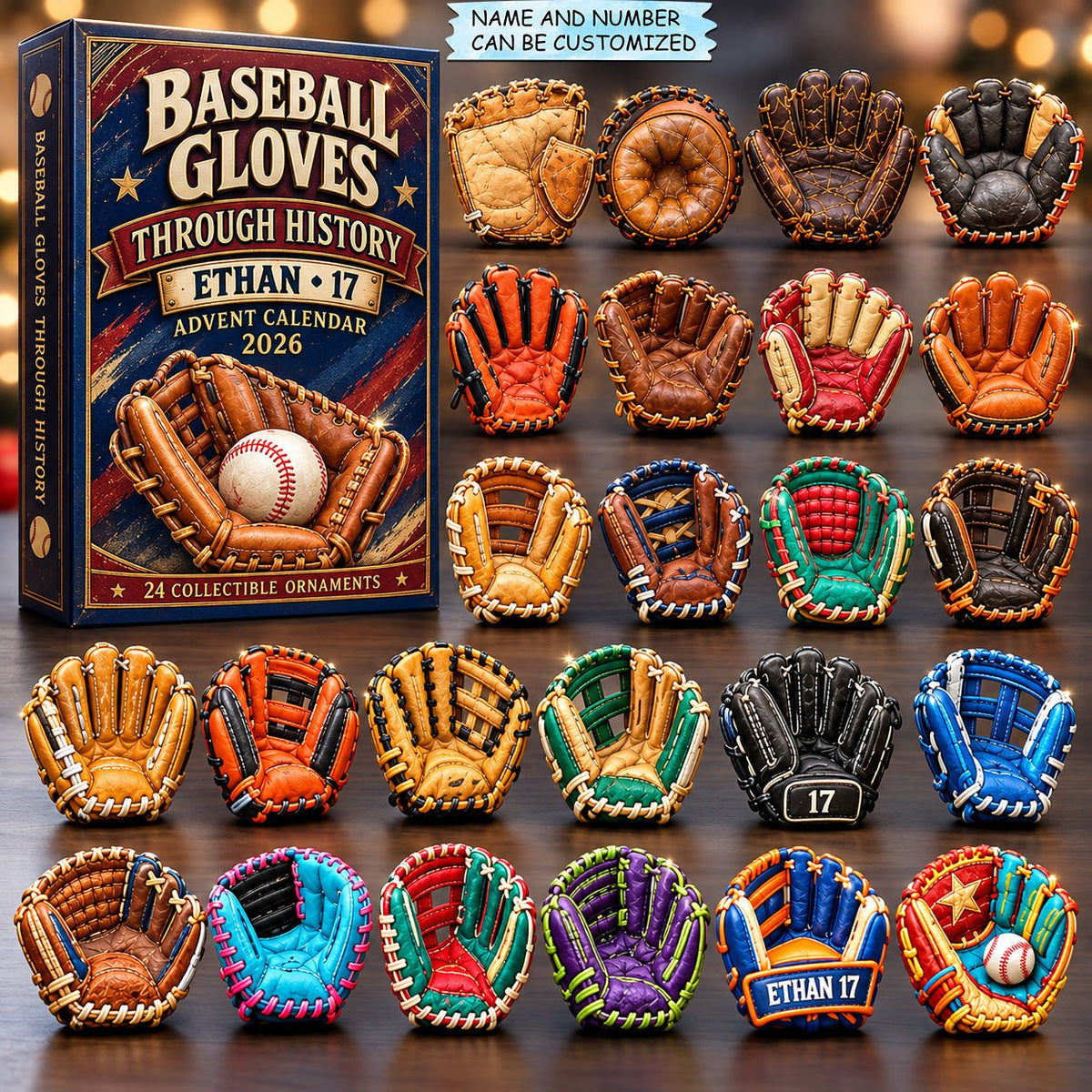 Baseball Gloves Through History advent calendar