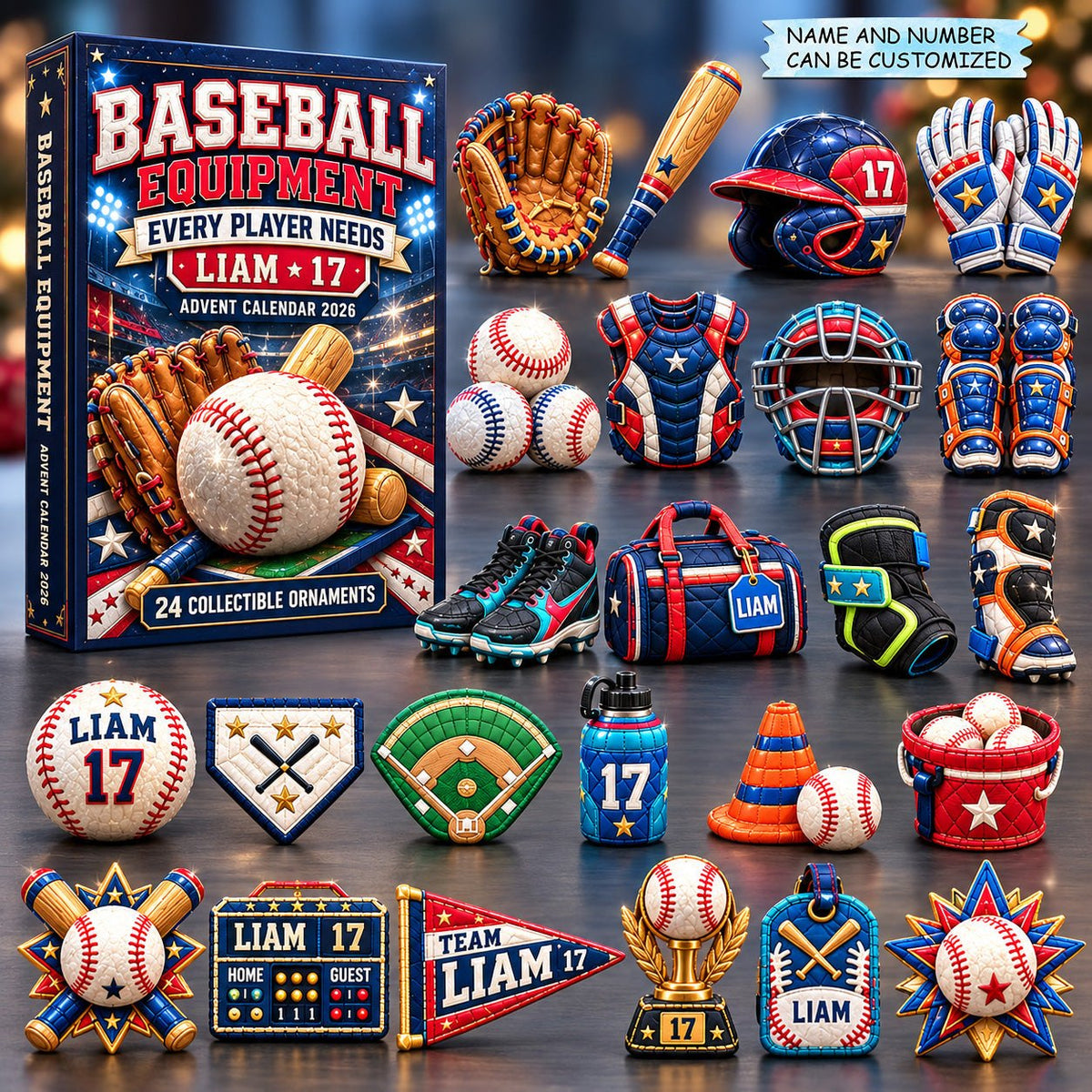 Baseball Player Essentials advent calendar