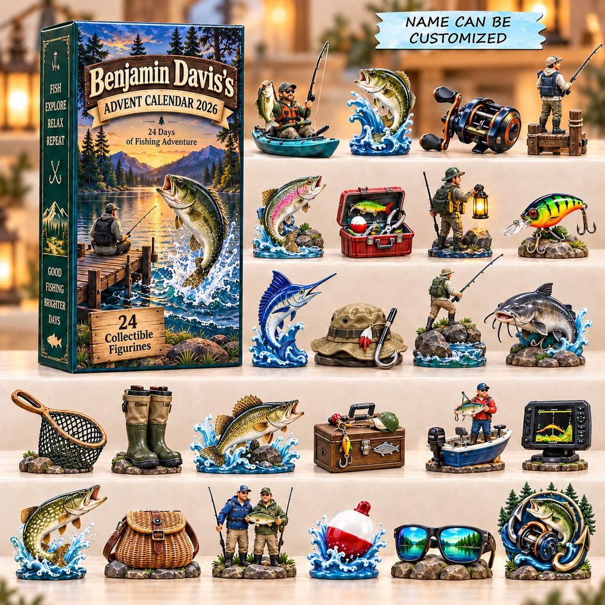 Bass Boat Hooked Wild advent calendar