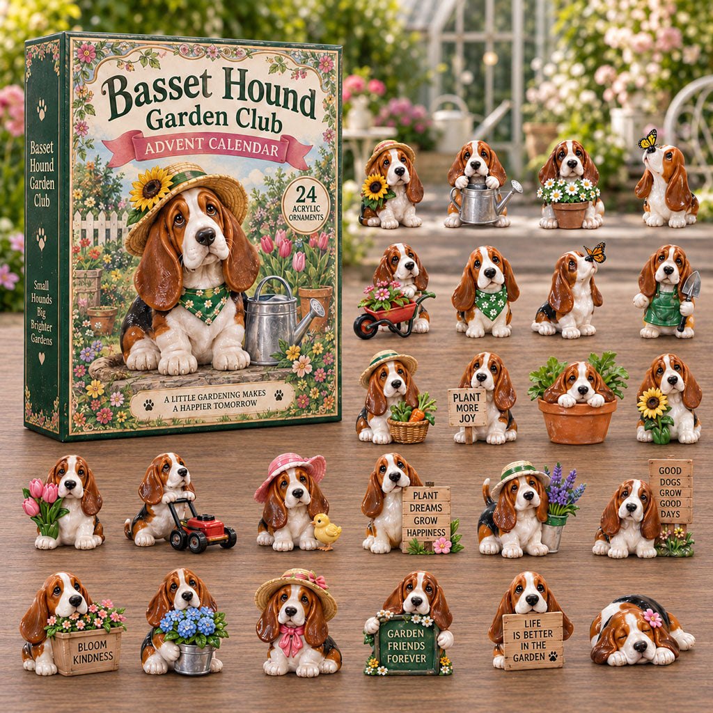 Basset Hound Garden advent calendar