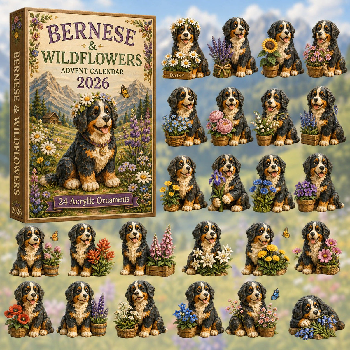 Bernese & Wildflowers advent calendar