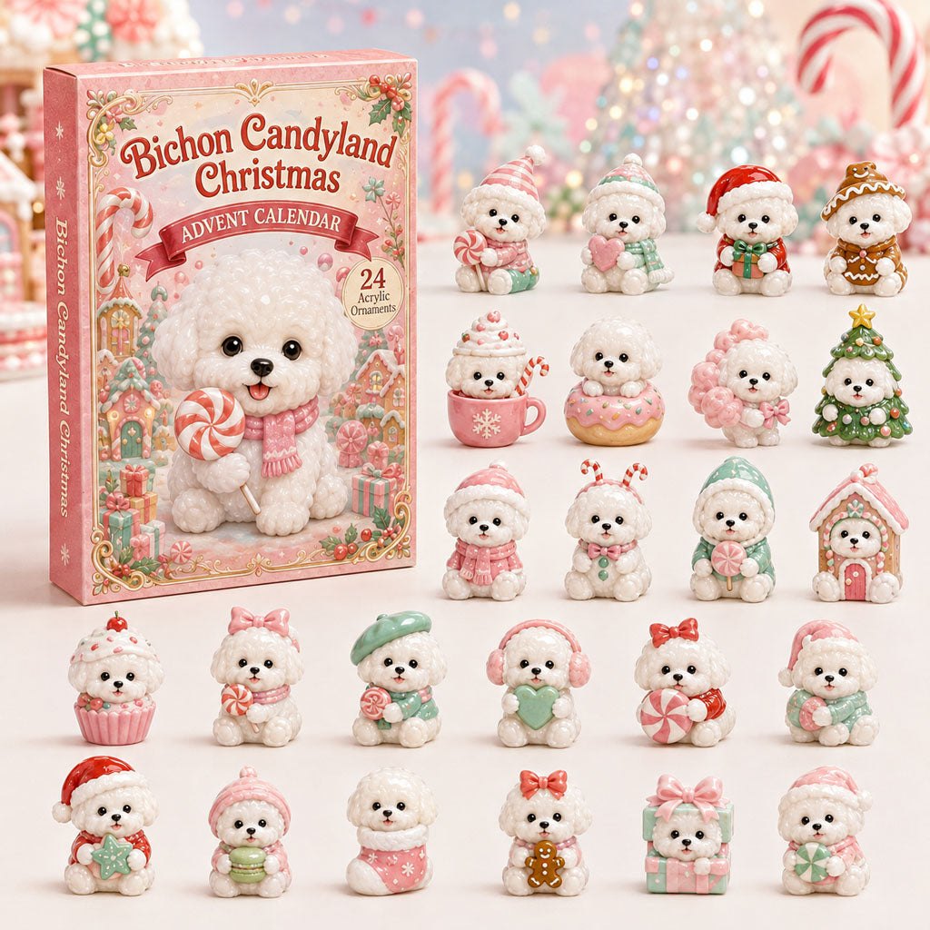Bichon Candyland Christmas advent calendar