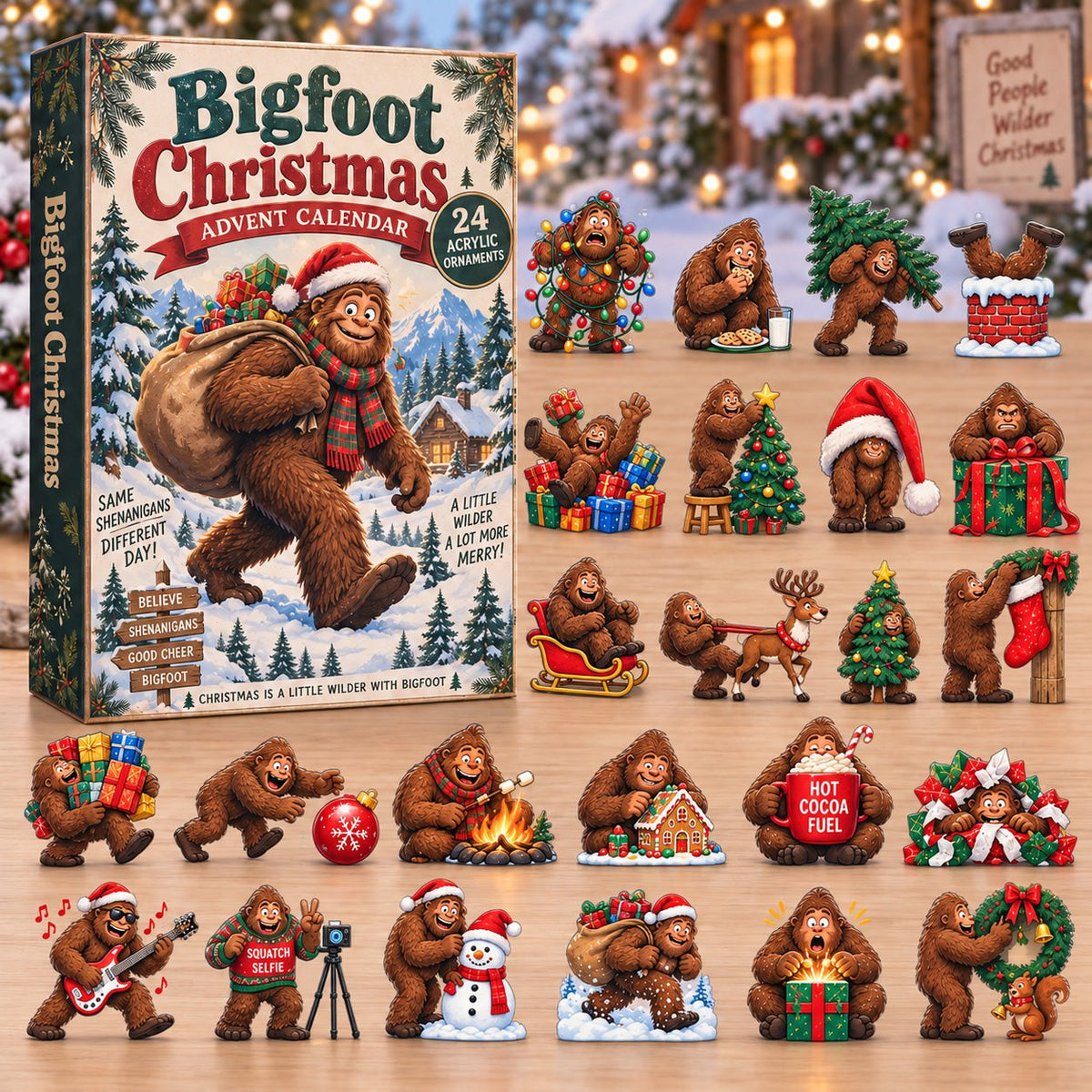 Bigfoot Christmas advent calendar
