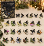 Black Swallowtail advent calendar with 24 custom-shaped flat acrylic charms and printed dimensional artwork