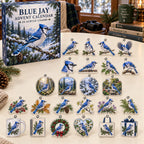 Blue Jay advent calendar box with 24 themed flat printed acrylic charms