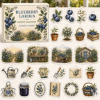 Blueberry Growing advent calendar box and 24 printed acrylic fruit garden charms