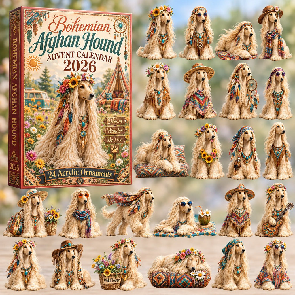 Bohemian Afghan Hound advent calendar