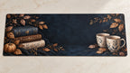 Book Club Autumn Reading Desk Mat with original printed depth artwork on a thin desk mat