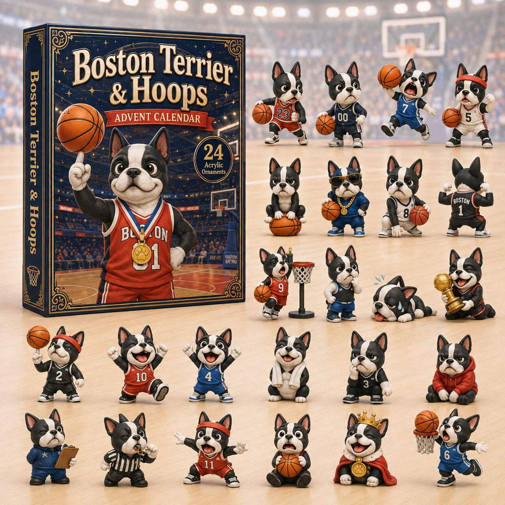 Boston Terrier Hoops advent calendar