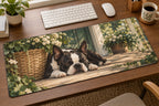 Boston Terrier Porch Nap Desk Mat with printed dimensional artwork