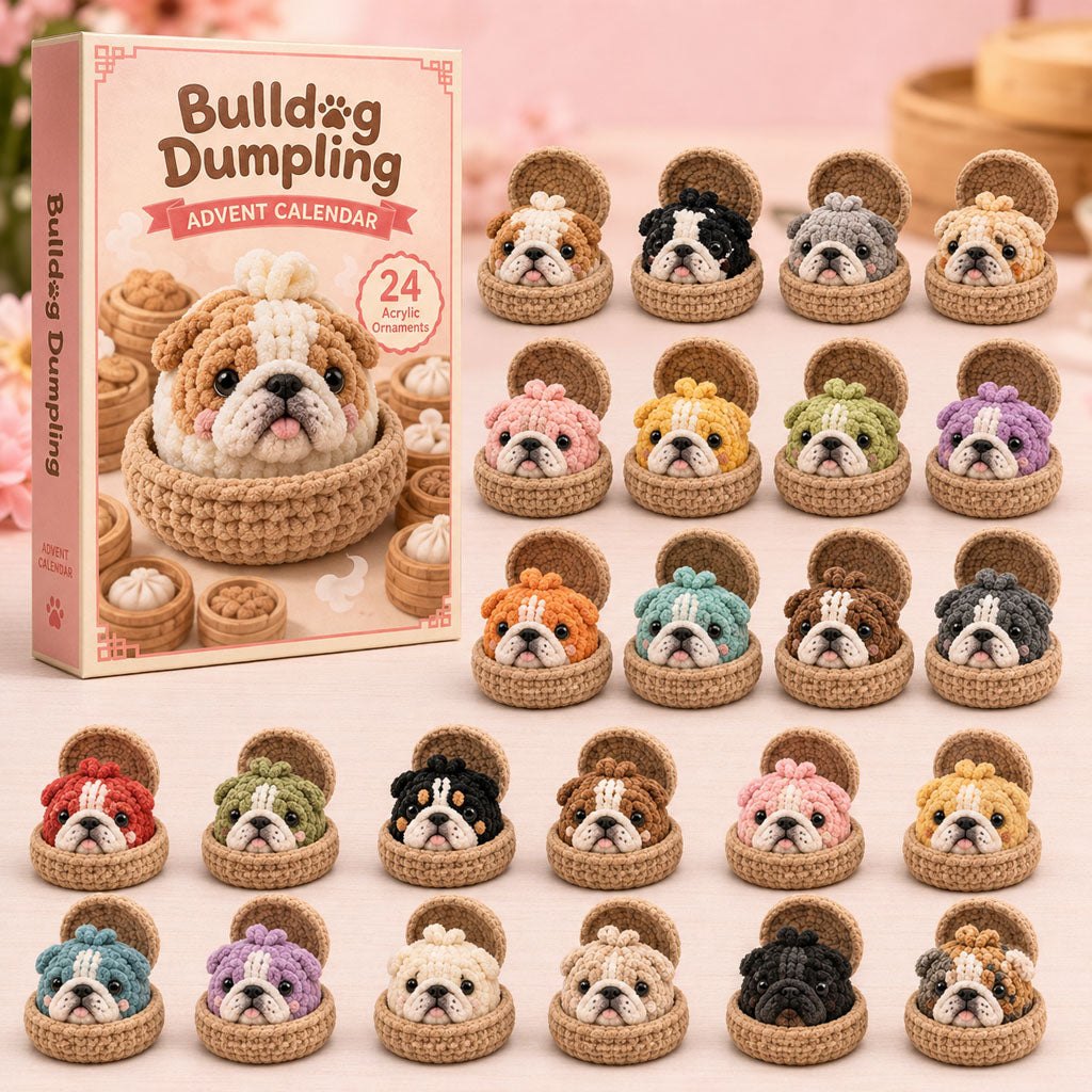 Bulldog Dumpling Crochet advent calendar
