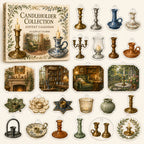 Candleholder Collecting advent calendar box and24 printed acrylic charms