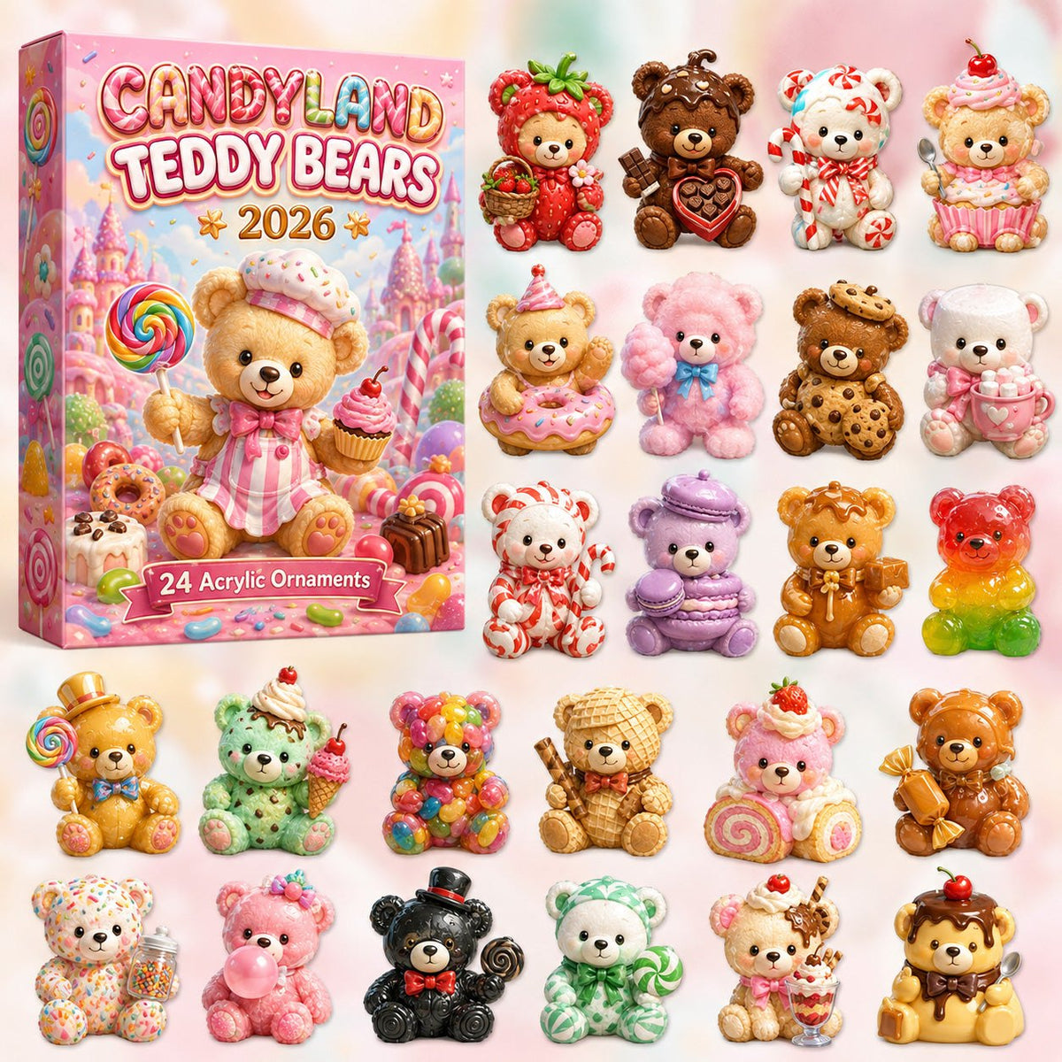 Candyland Teddy Bears advent calendar