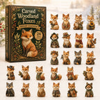 Carved Woodland Fox advent calendar