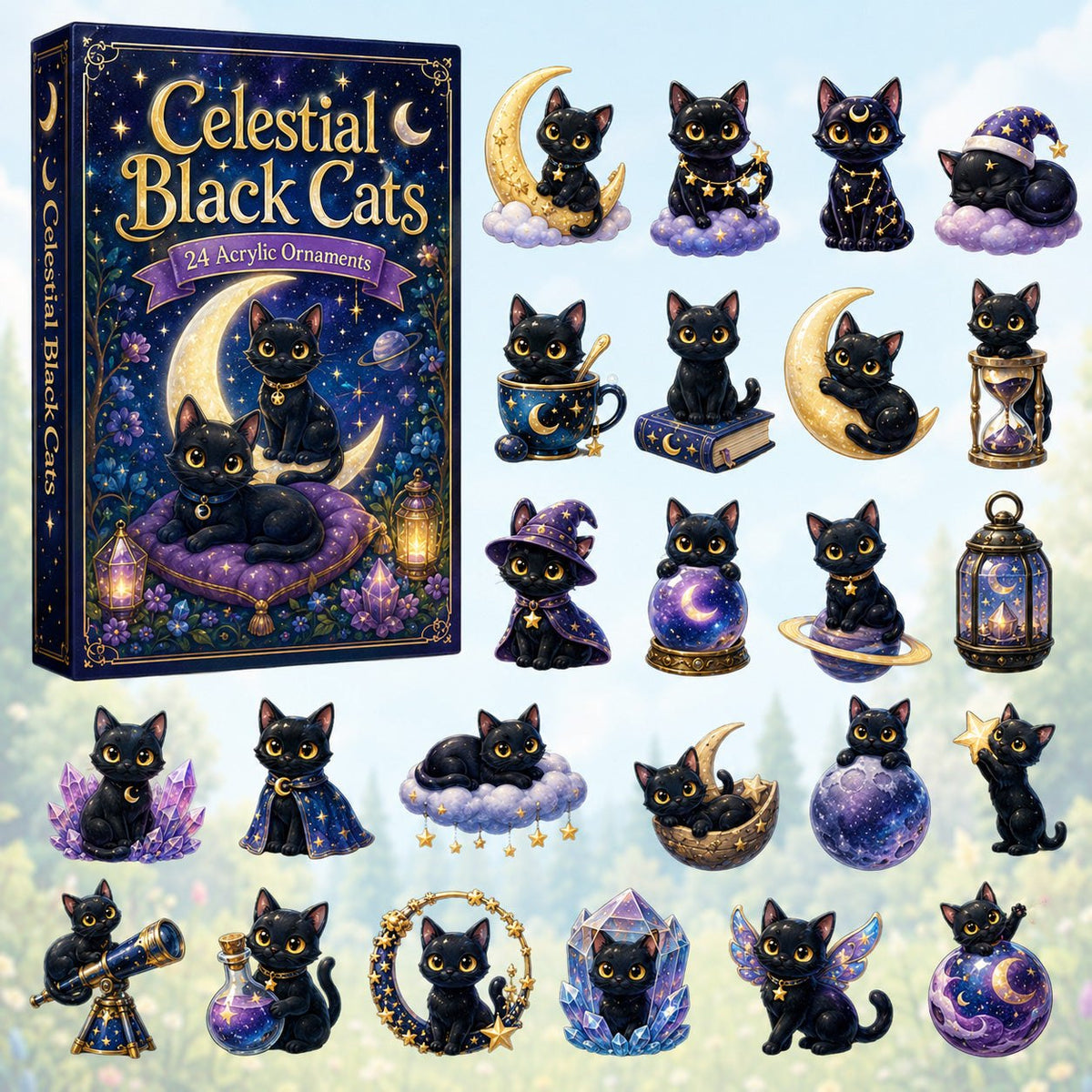 Celestial Black Cats advent calendar
