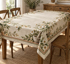 Chamomile Mortar and Pestle Tablecloth with printed dimensional artwork