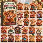 Cheerful Highland Cow advent calendar