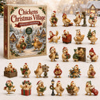 Chickens Christmas Village advent calendar