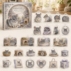 Chinchilla advent calendar box with 24 themed flat printed acrylic charms