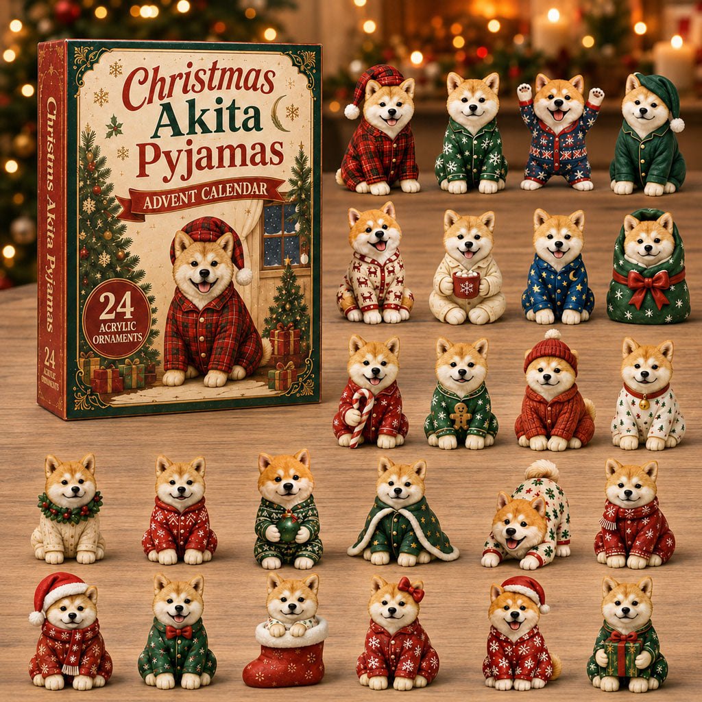 Christmas Akita Pyjamas advent calendar