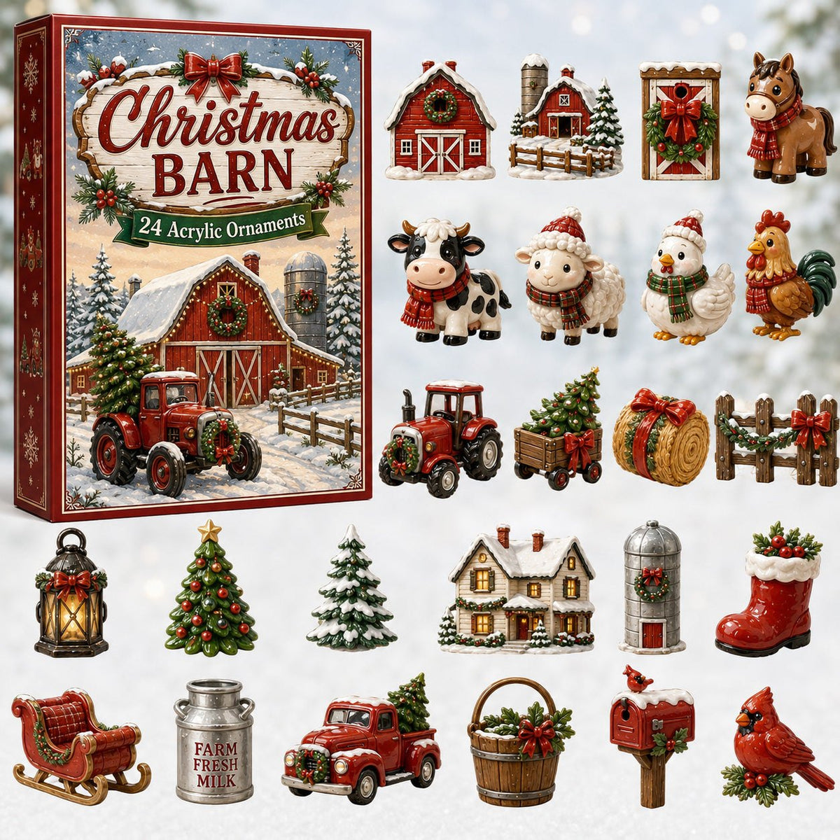 Christmas Barn Holly advent calendar