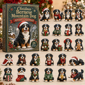 Christmas Bernese Mountain Dog Advent Calendar 2026 - 24-Day Countdown, Acrylic Charms