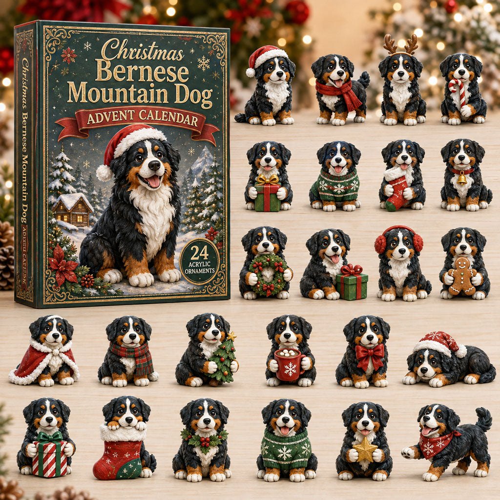 Christmas Bernese Mountain Dog advent calendar