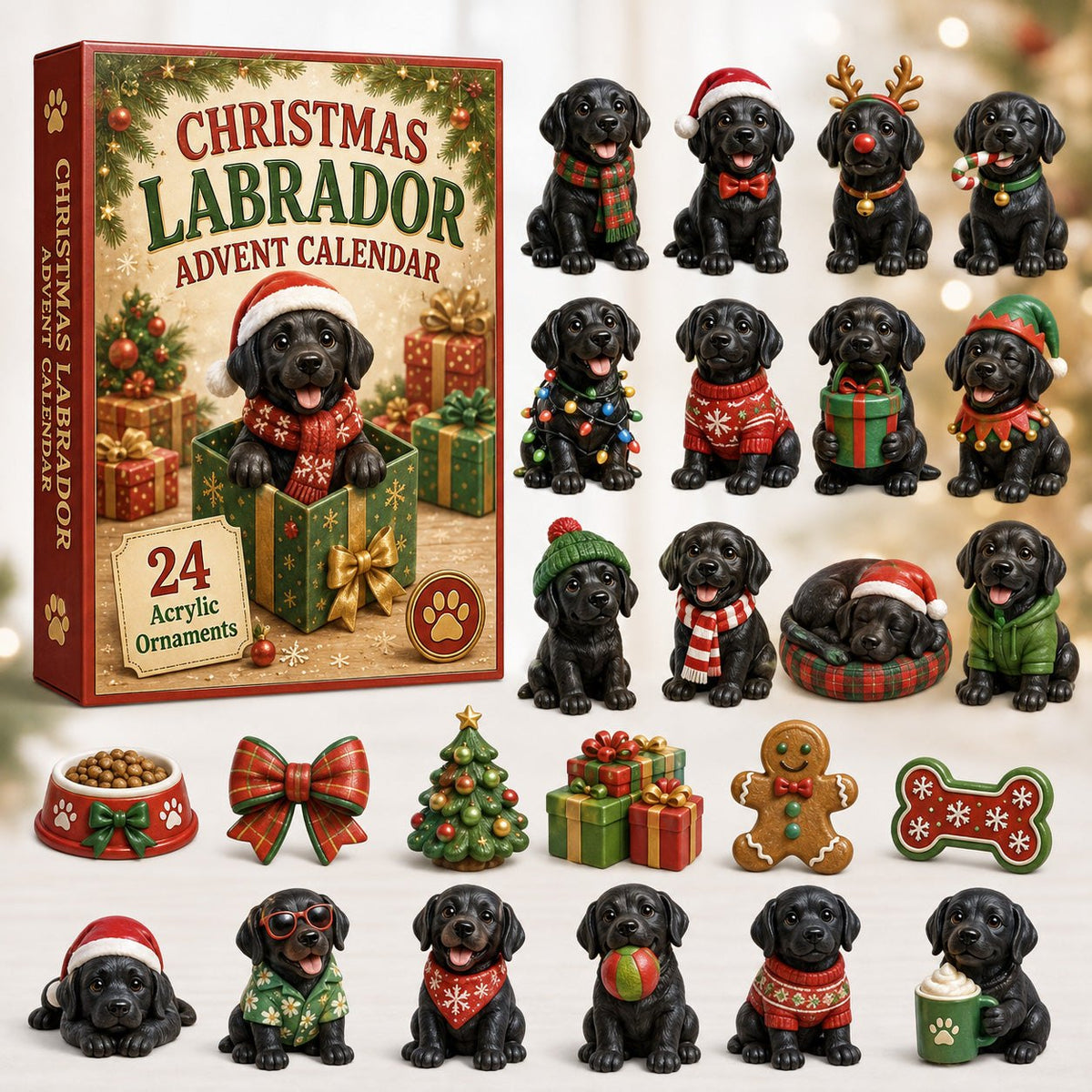 Christmas Black Labrador advent calendar