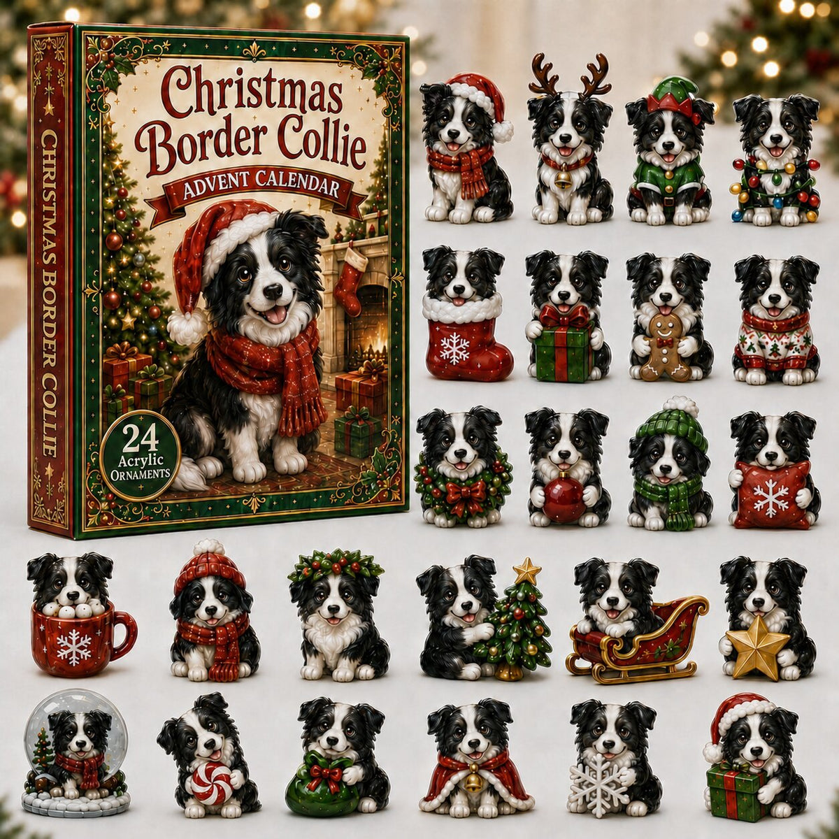 Christmas Border Collie advent calendar